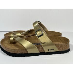 Betula by Birkenstock Strappy Sandals Gold Womens Sz 10 MB New W/Box